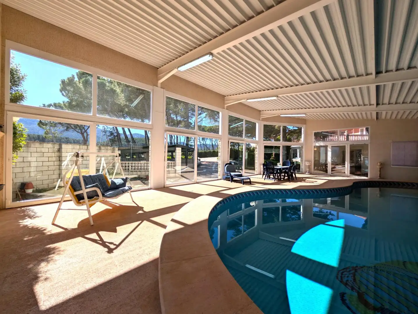 Swimming pool of Houses for sale in Alcoy / Alcoi  with Air Conditioner, Private garden and Parquet flooring