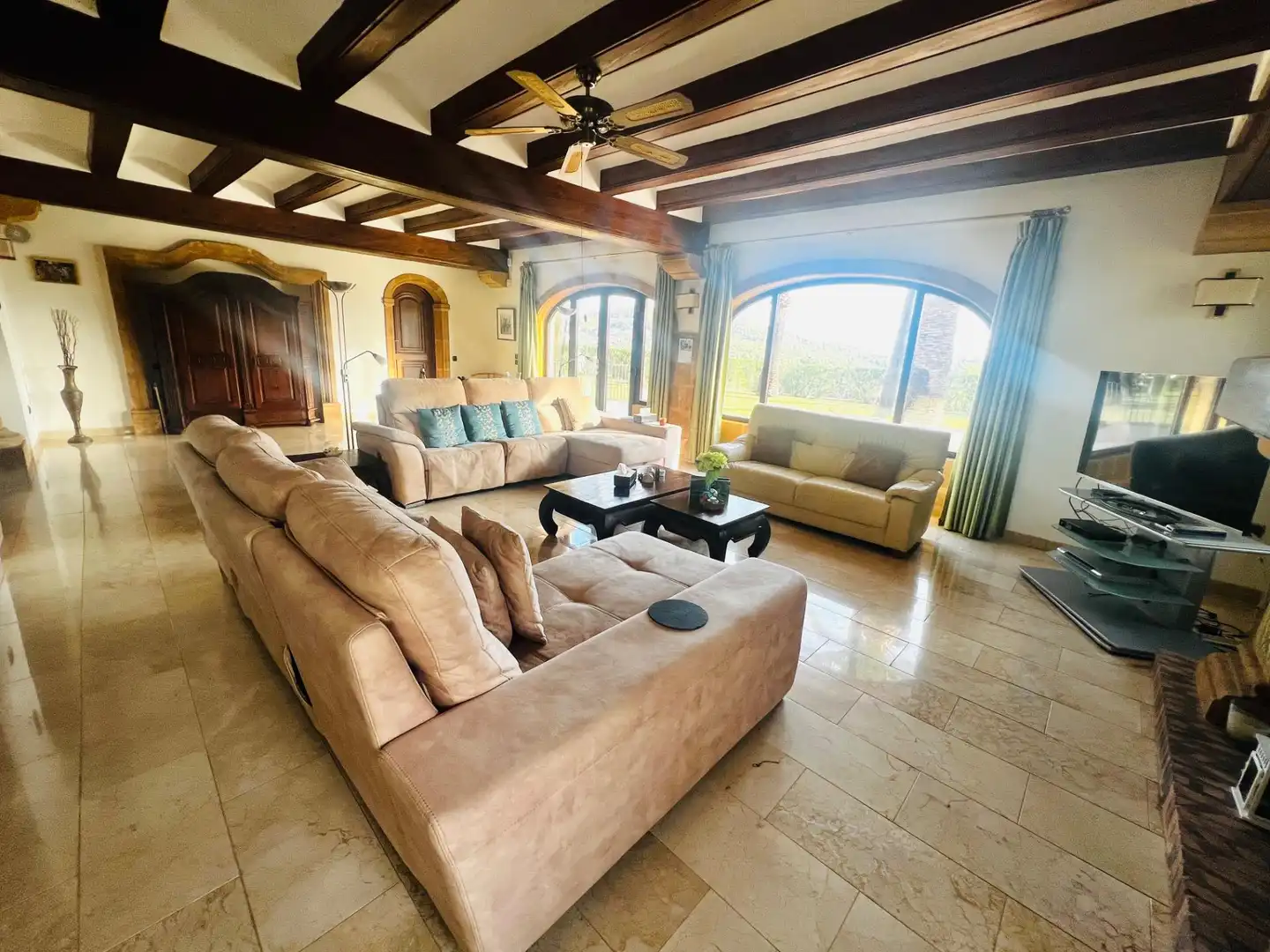 Living room of Houses for sale in Jávea / Xàbia  with Private garden, Terrace and Swimming Pool
