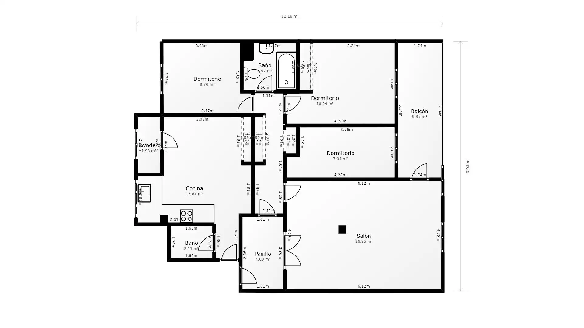 Flat for sale in Madrid  with Air Conditioner, Heating and Parquet flooring