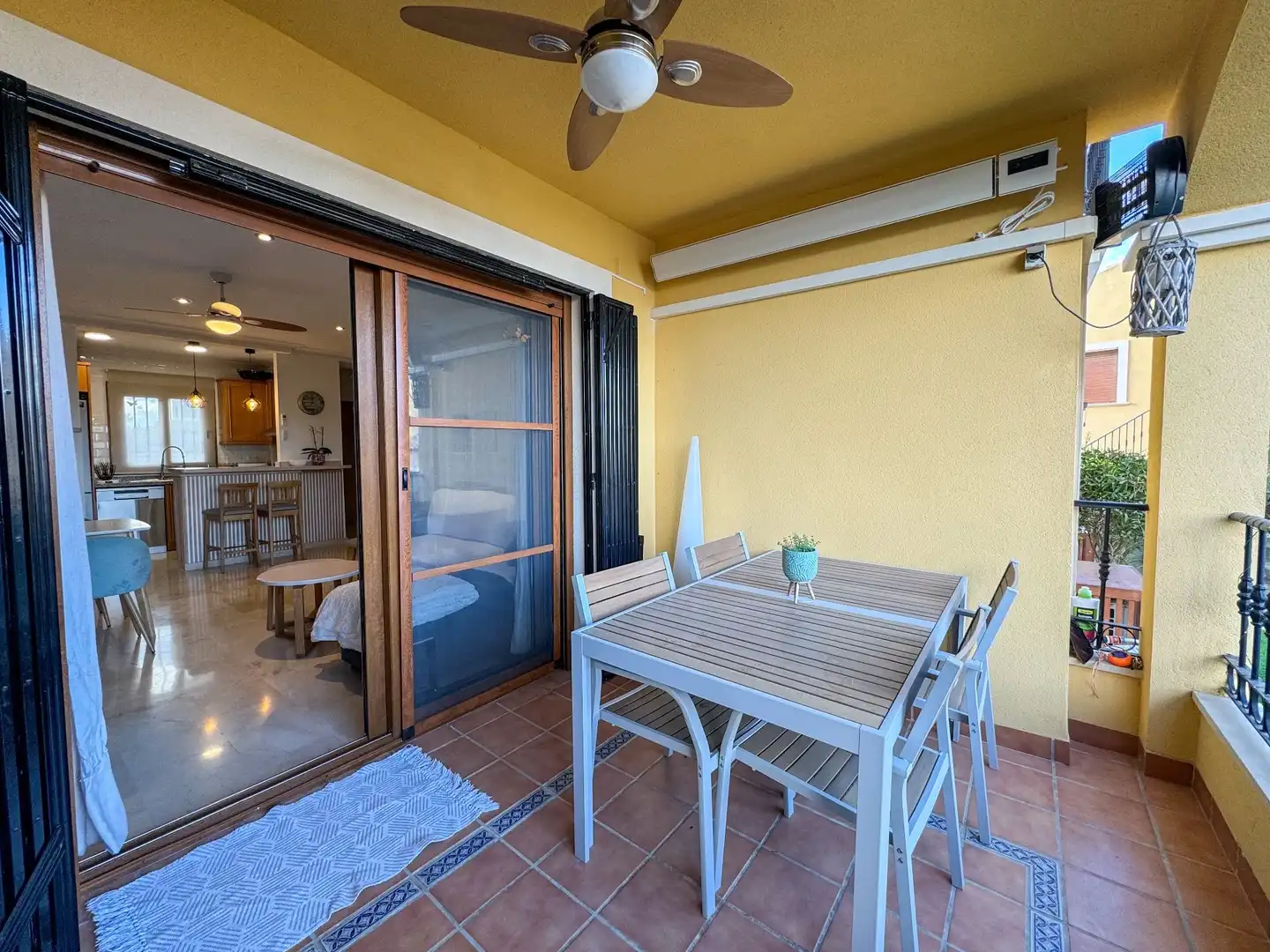 Balcony of Detached homes for rent in Algorfa  with Air Conditioner, Heating and Private garden