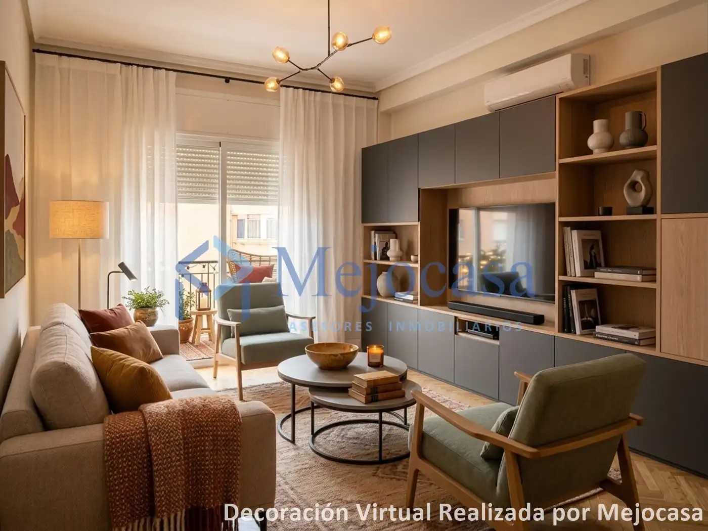 Wohnzimmer von Wohnung zum Verkauf in Madrid mit Heizung, Parkett und Terrasse