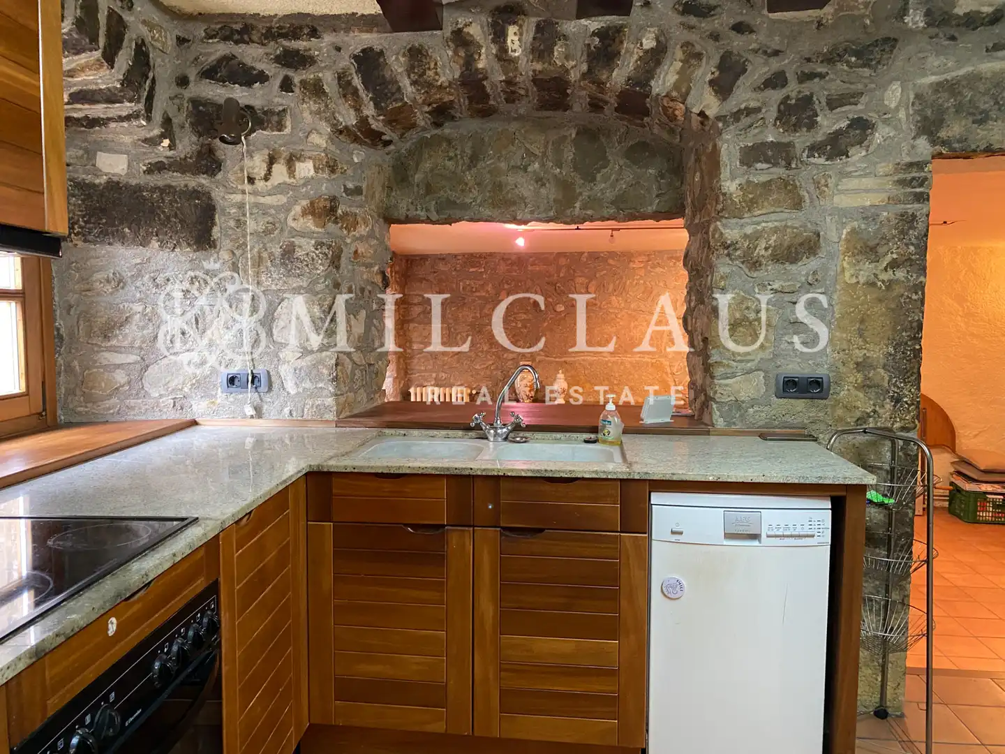 Cuina de Casa o xalet de lloguer en Talamanca amb Calefacció, Parquet i Forn