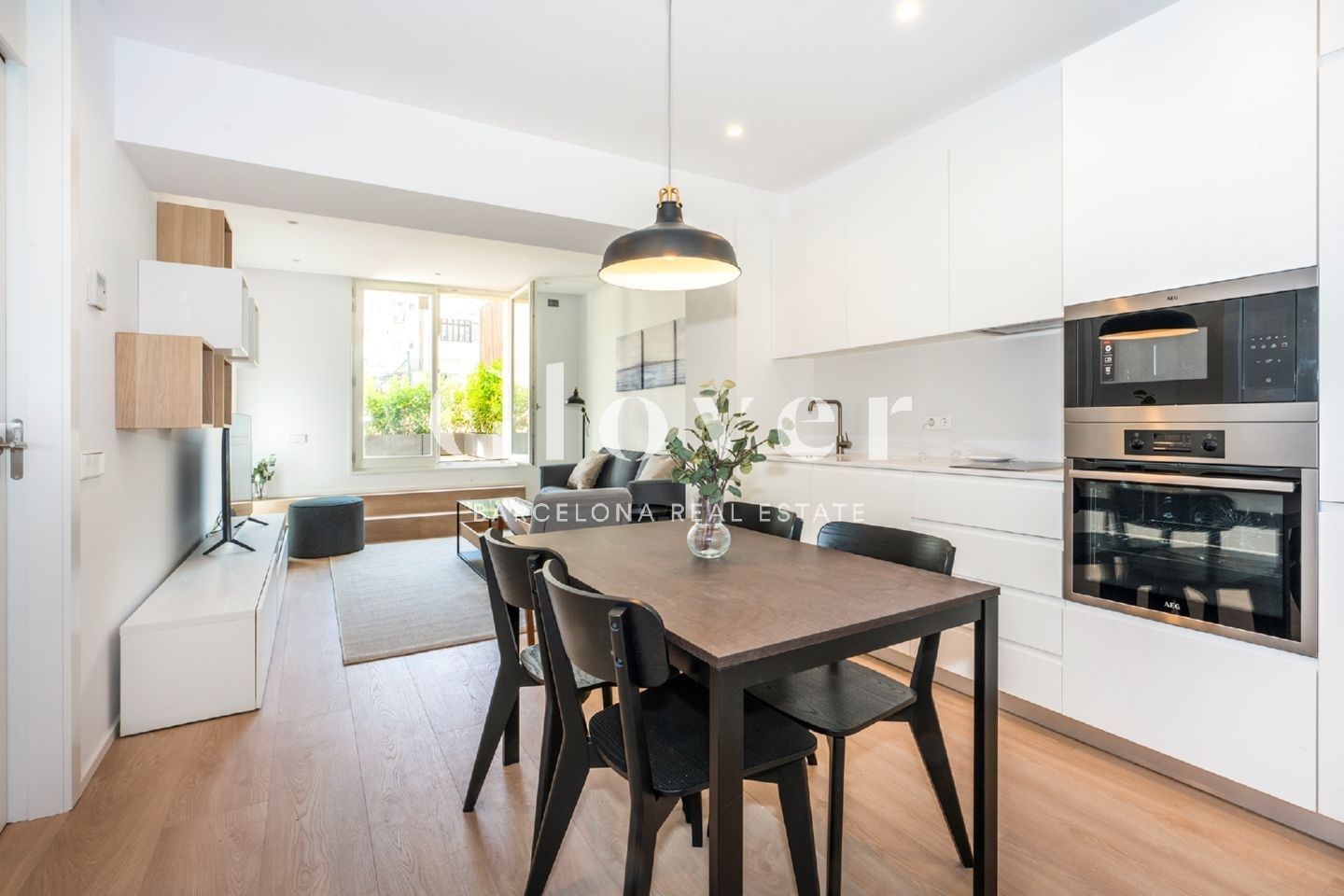 Living room of Flat to rent in  Barcelona Capital  with Air Conditioner, Heating and Terrace