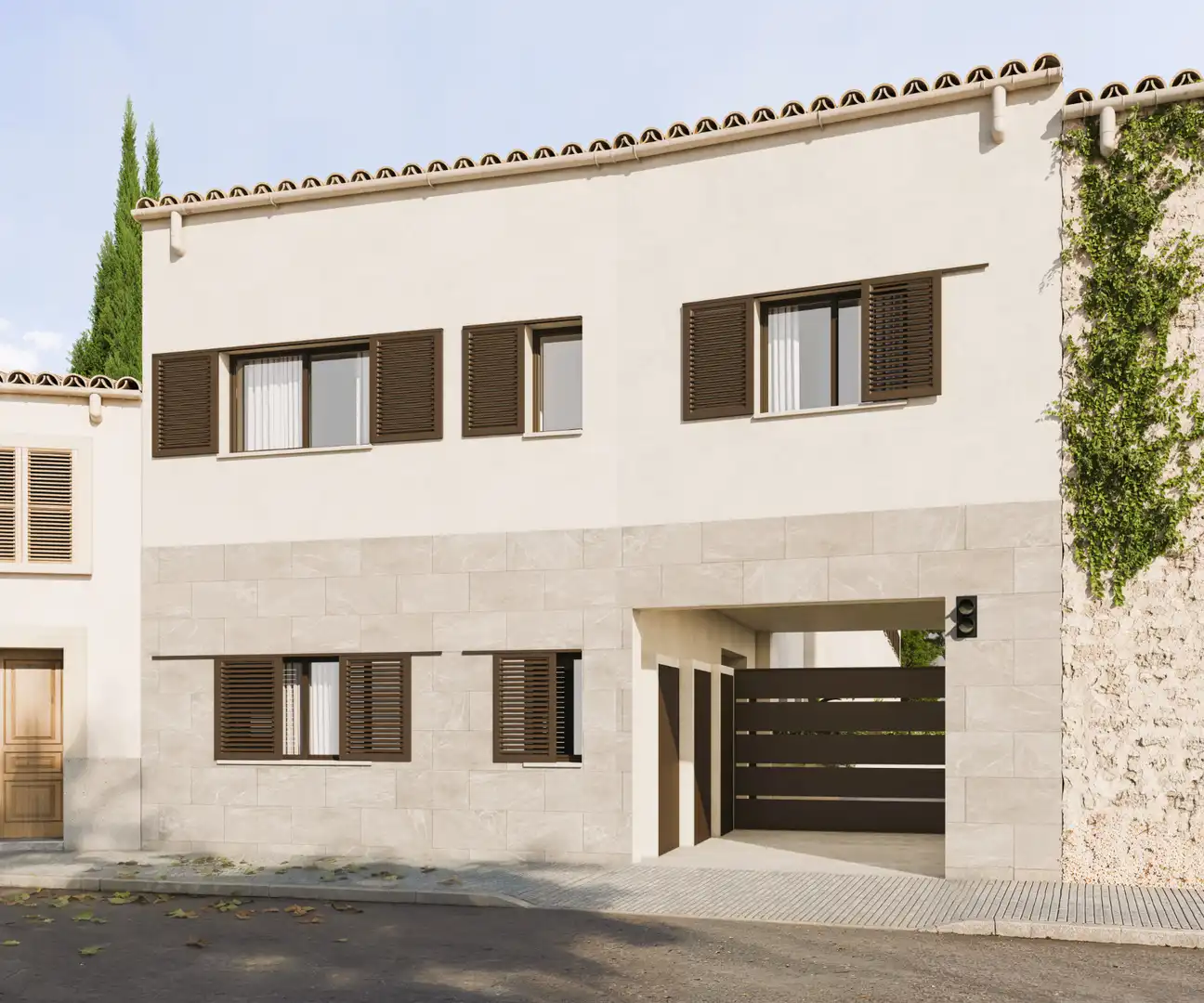 Vista exterior de Casa adosada en venta en Sencelles con Aire acondicionado, Jardín privado y Parquet