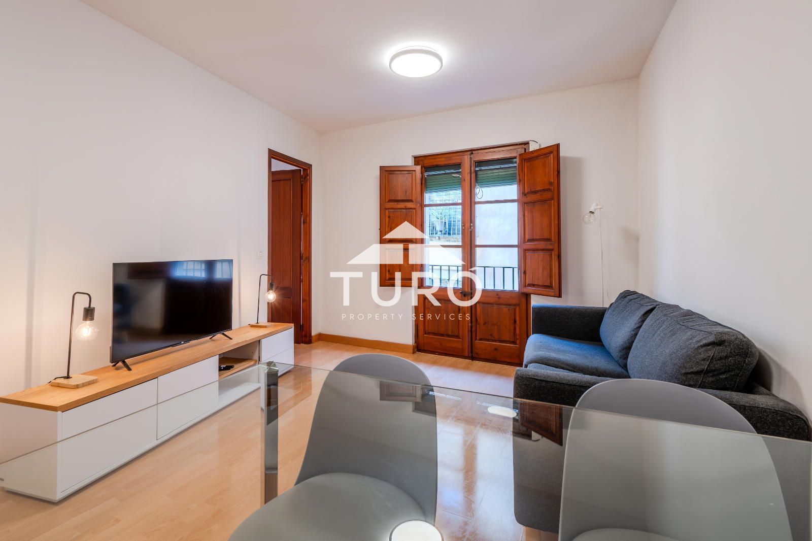 Living room of Attic to rent in Girona Capital  with Heating, Oven and Washing machine