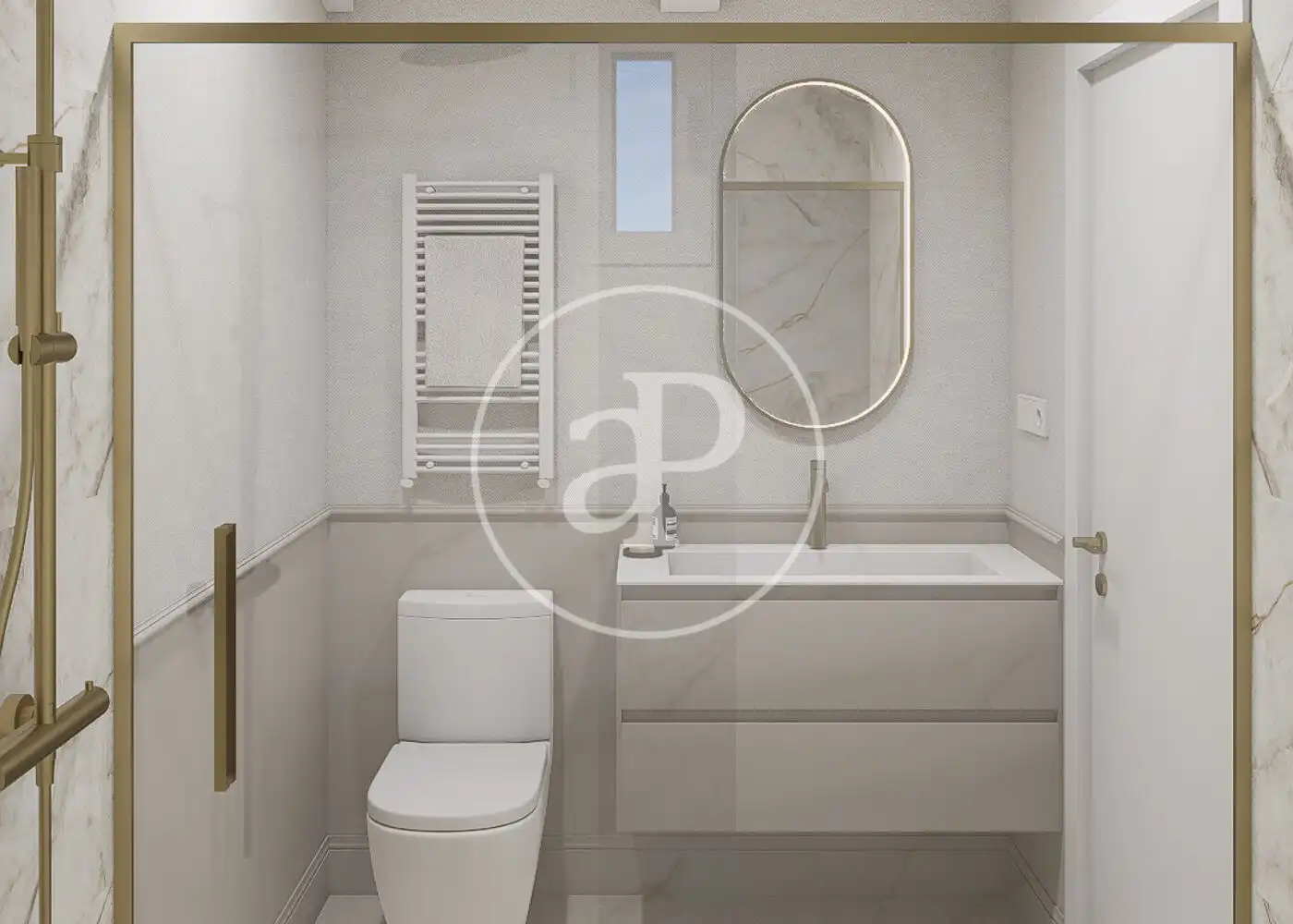 Badezimmer von Wohnung zum Verkauf in Madrid mit Klimaanlage, Heizung und Möbliert