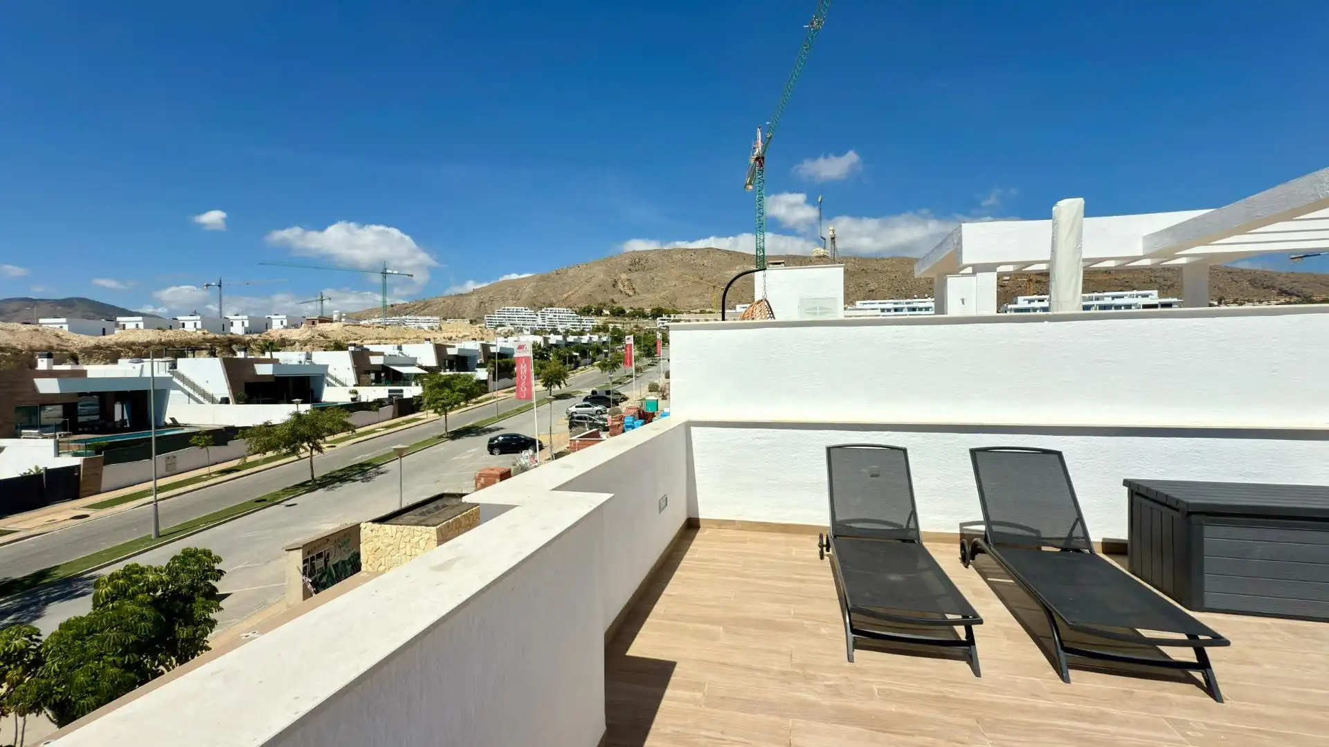 Terrasse von Dachboden zum Verkauf in Finestrat mit Klimaanlage, Terrasse und Gemeinschaftspool