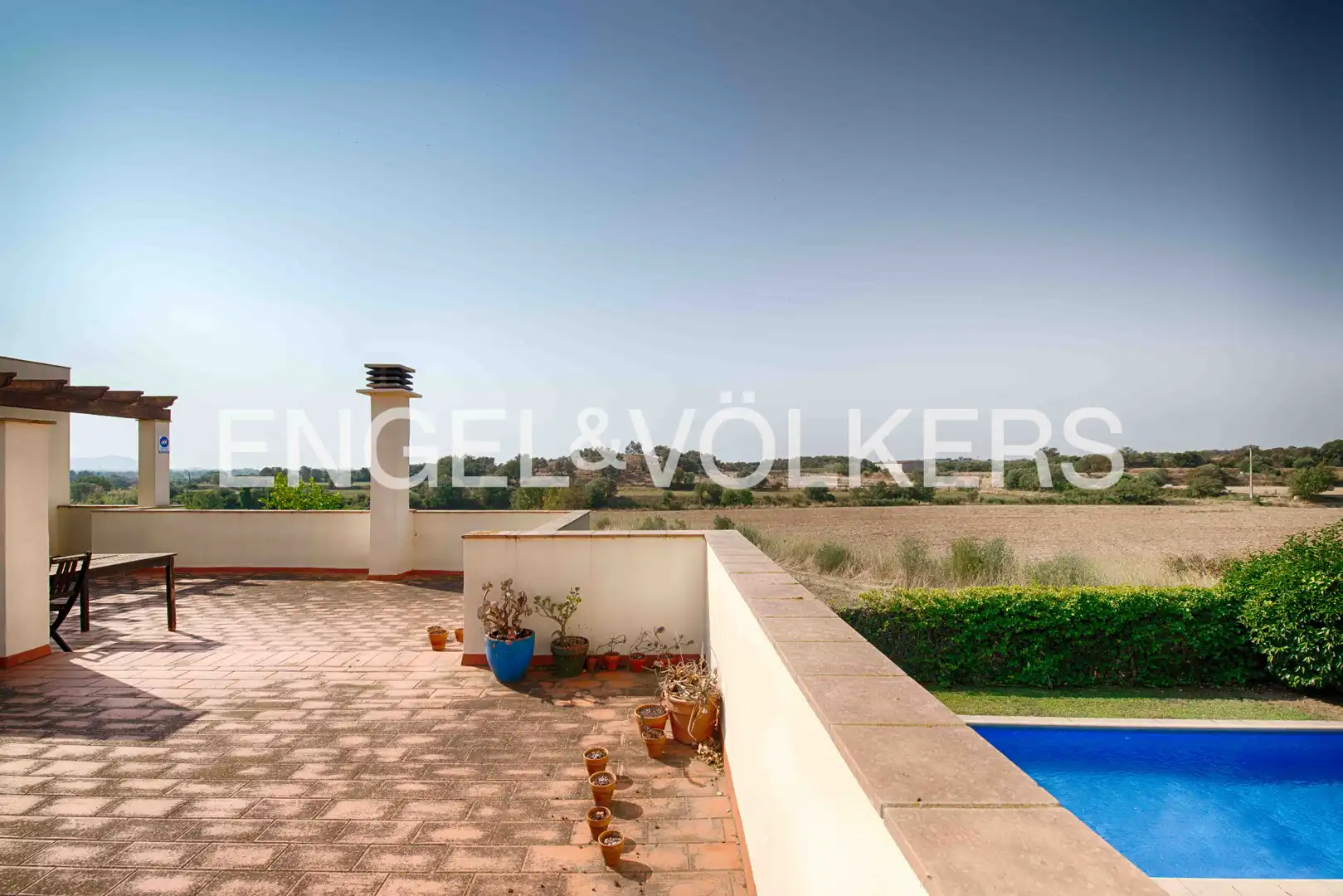 Terrace of Houses for sale in Pedret i Marzà  with Private garden, Terrace and Swimming Pool