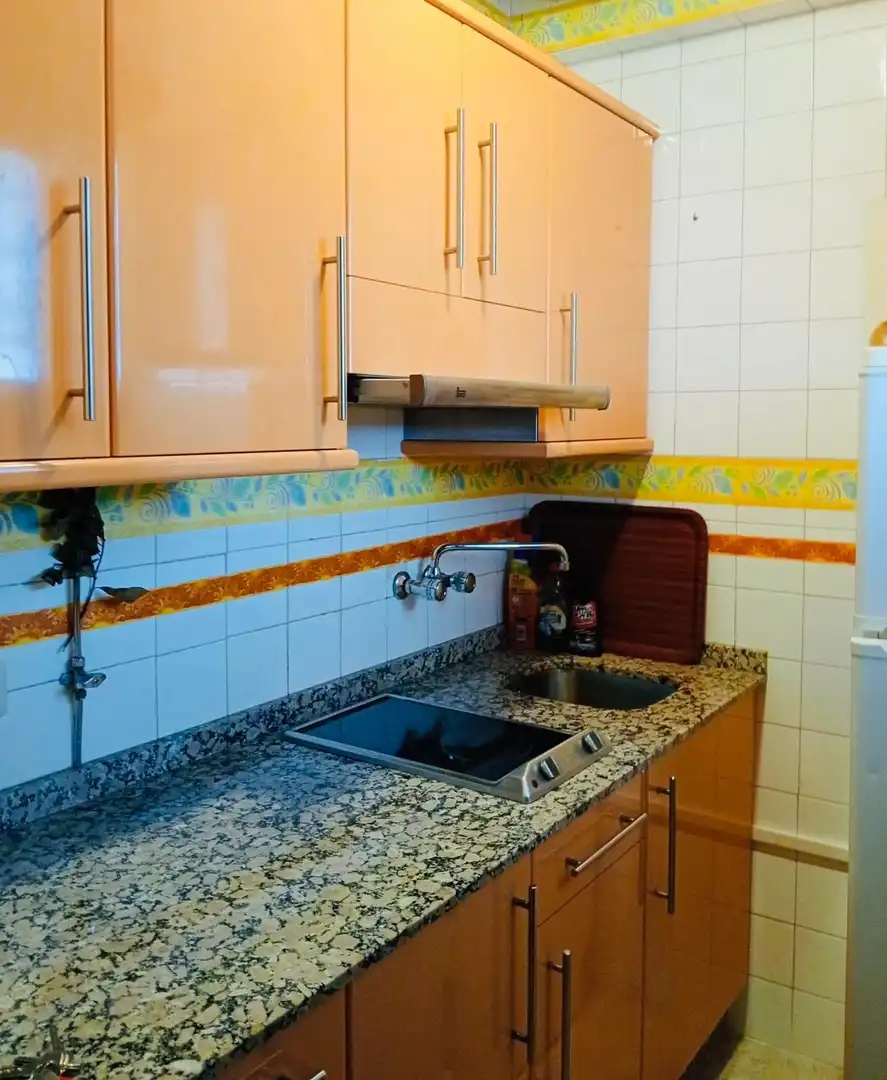 Cocina de Apartamento en venta en Sanxenxo con Piscina