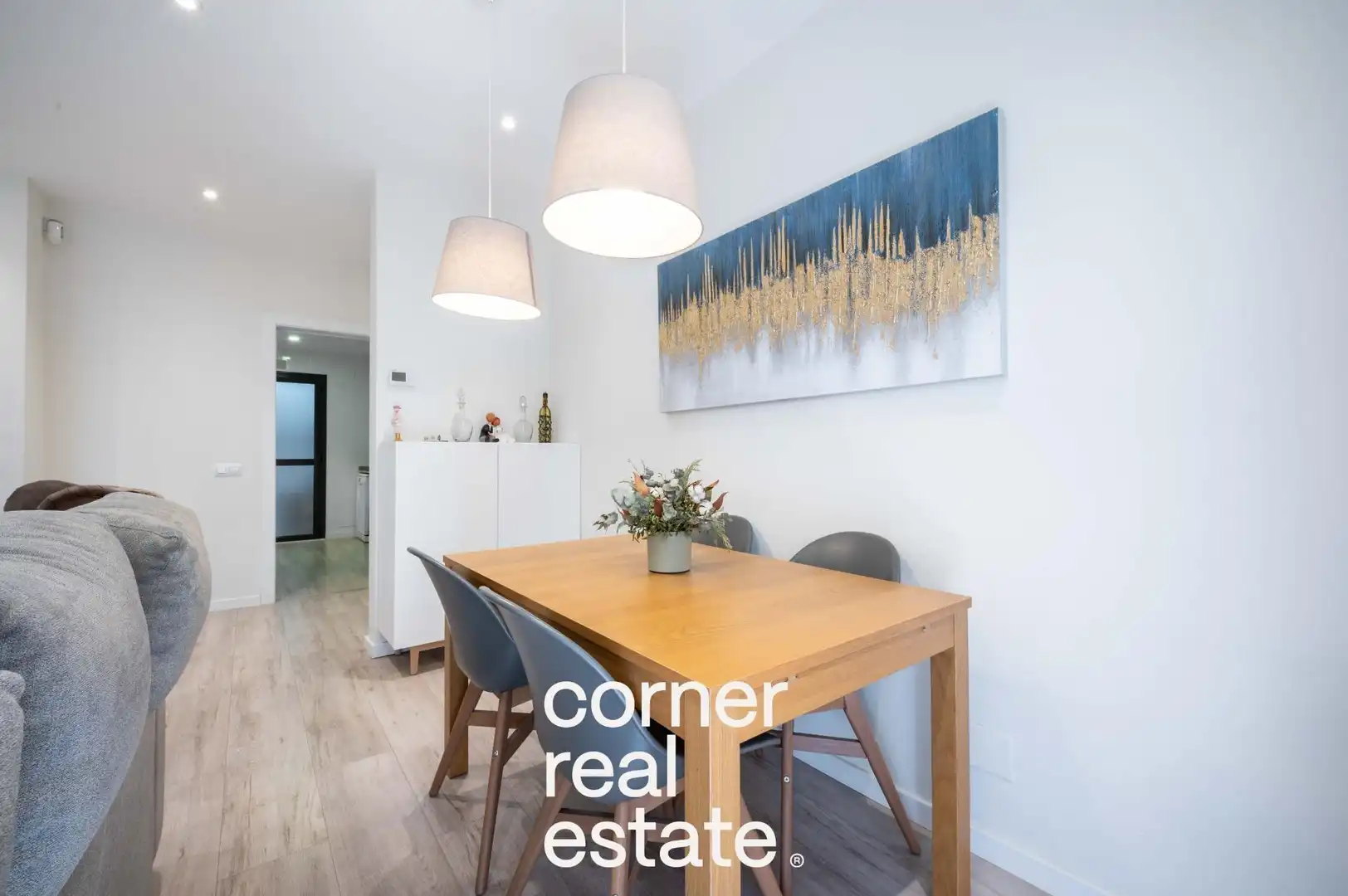 Dining room of Ground floor for sale in Sant Cugat del Vallès  with Heating, Parquet flooring and Terrace