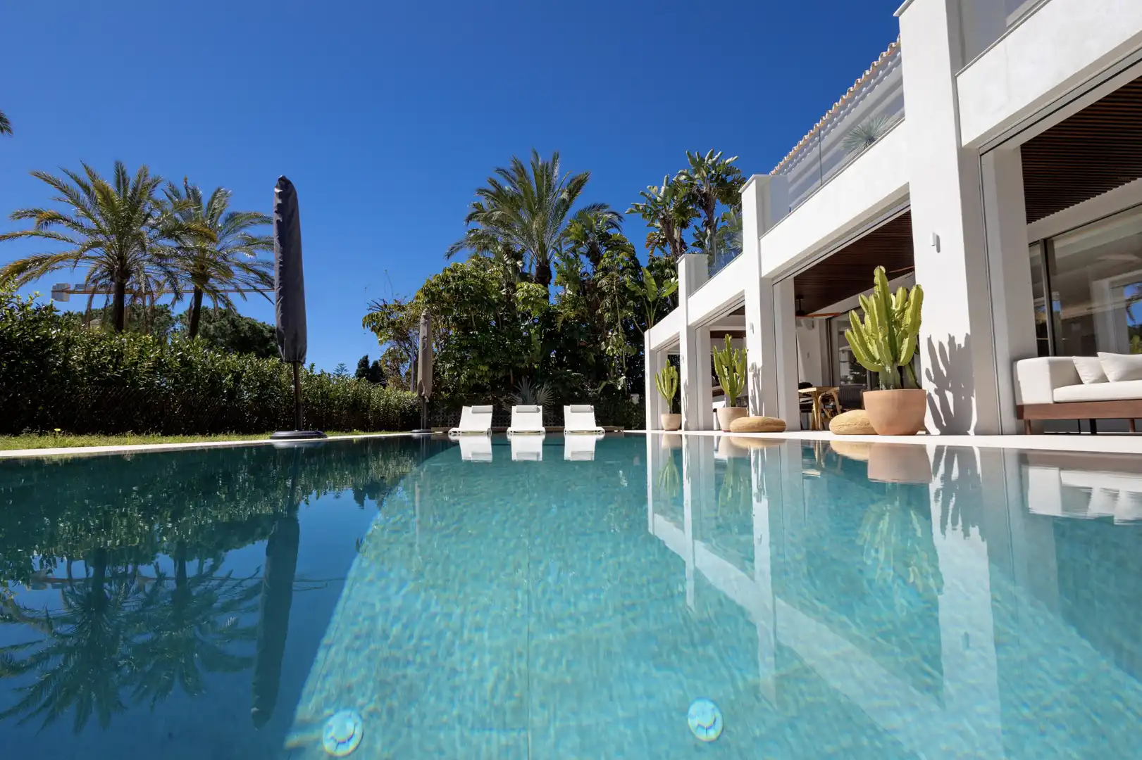 Piscina de Casa o xalet de lloguer en Marbella amb Calefacció, Jardí privat i Terrassa