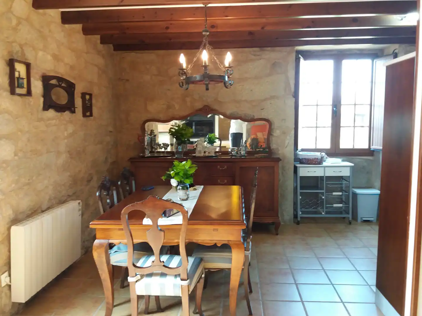 Dining room of Houses for rent in Rianxo  with Heating, Private garden and Furnished