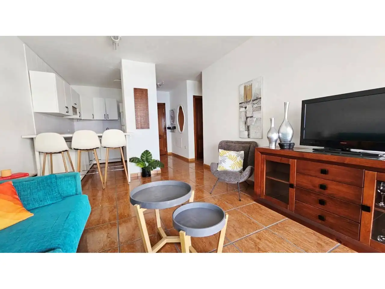 Wohnzimmer von Wohnung zur Miete in San Miguel de Abona mit Klimaanlage, Terrasse und Möbliert