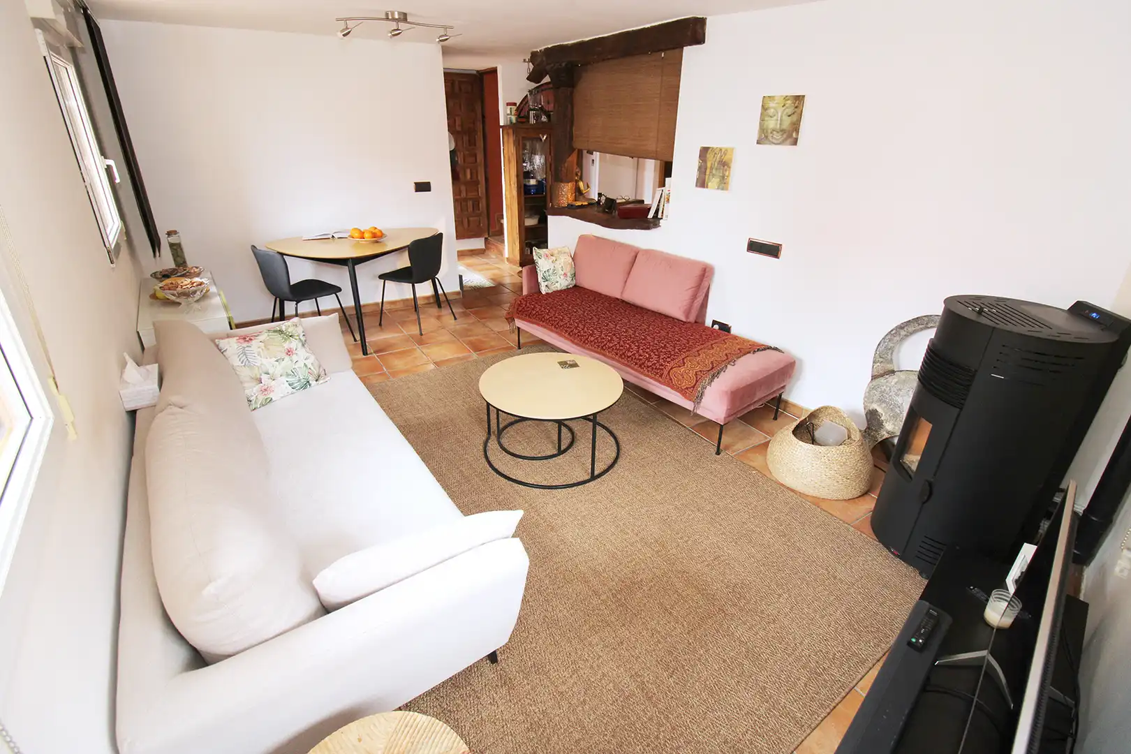 Sala de estar de Casa adosada en venta en El Atazar con Calefacción, Terraza y Trastero