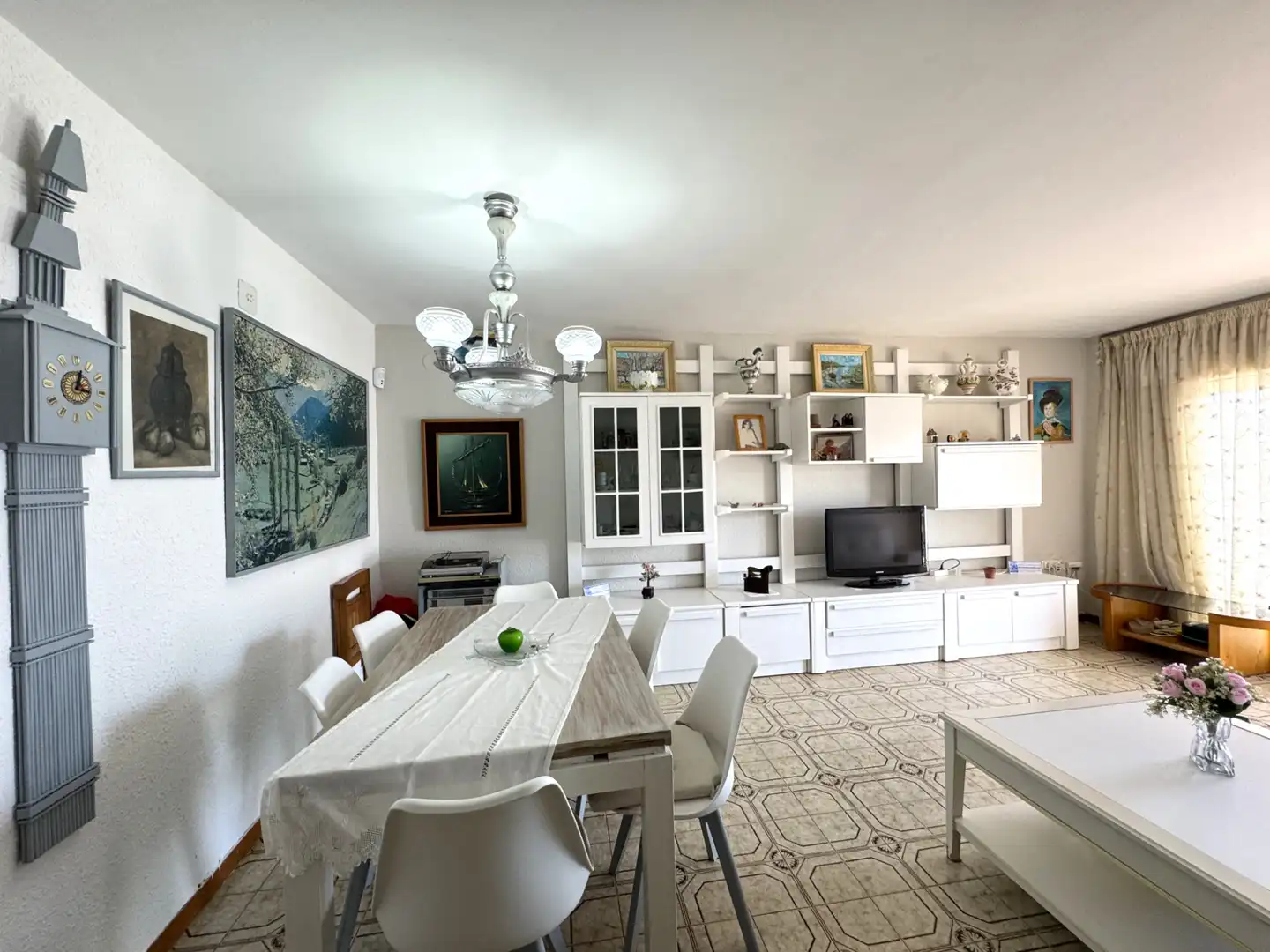 Living room of Flat for sale in Santa Susanna  with Terrace, Furnished and Balcony
