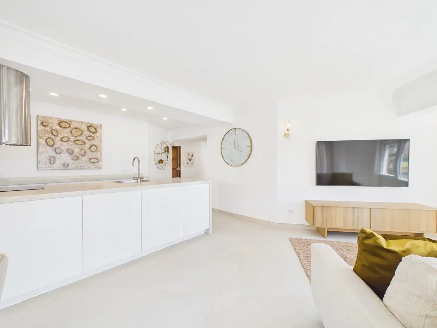 Sala d'estar de Apartament de lloguer en  Palma de Mallorca amb Aire condicionat i Moblat