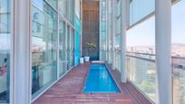 Swimming pool of Attic for sale in  Barcelona Capital  with Air Conditioner, Heating and Parquet flooring