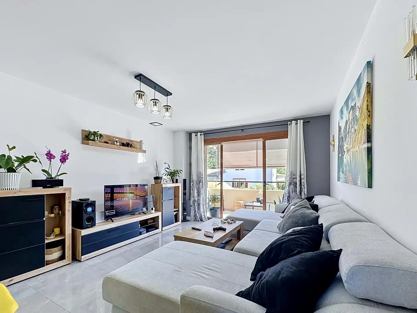 Sala de estar de Piso en venta en Pollença con Aire acondicionado y Calefacción