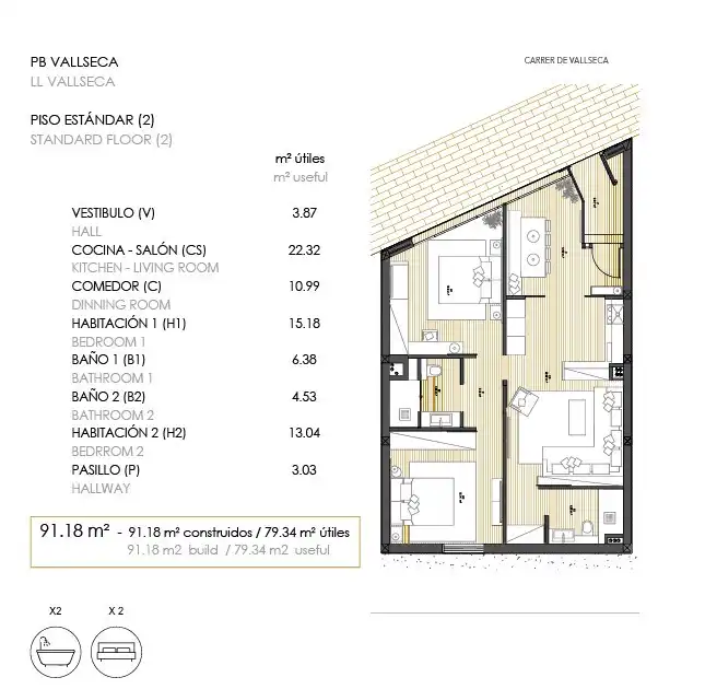Ground floor for sale in Barcelona  with Air Conditioner and Heating