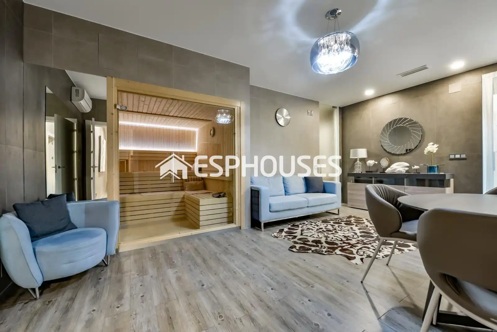 Sala de estar de Casa o chalet en venta en Finestrat con Aire acondicionado, Calefacción y Piscina