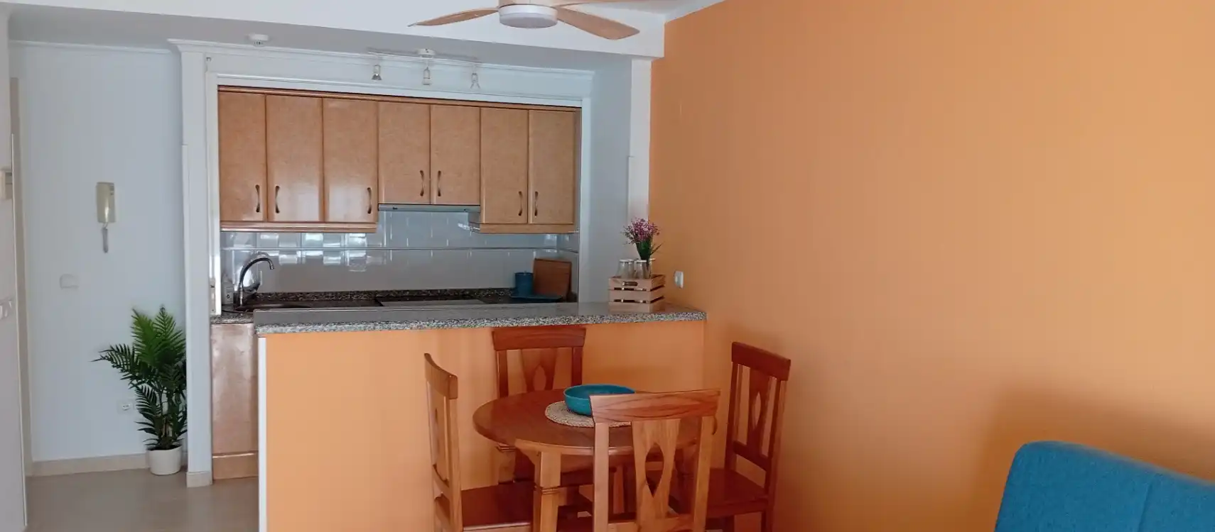 Cocina de Apartamento en venta en Calpe / Calp con Aire acondicionado, Calefacción y Jardín privado