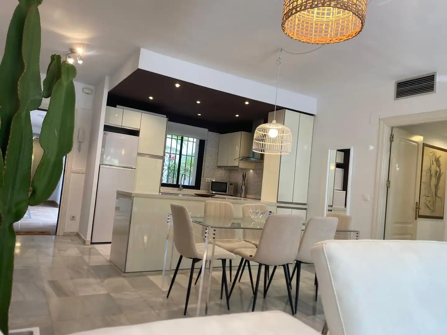 Dining room of Apartments for rent in Marbella  with Air Conditioner, Furnished and Washing machine