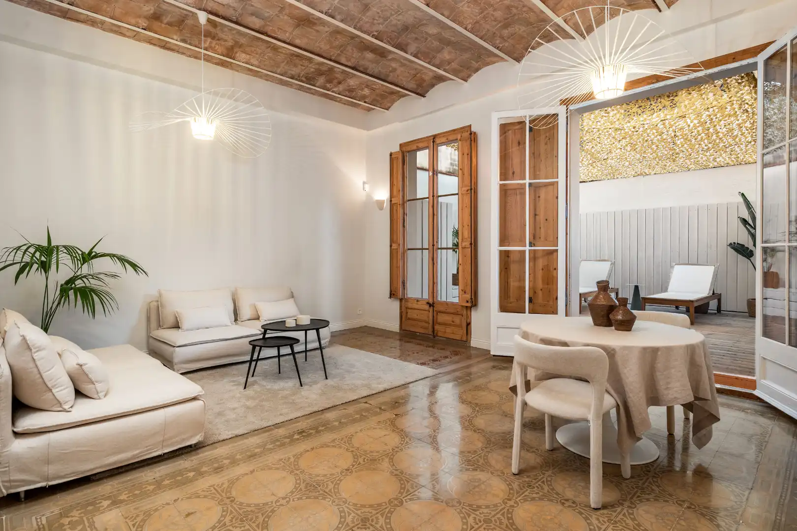 Sala de estar de Piso en venta en Barcelona con Aire acondicionado, Calefacción y Parquet