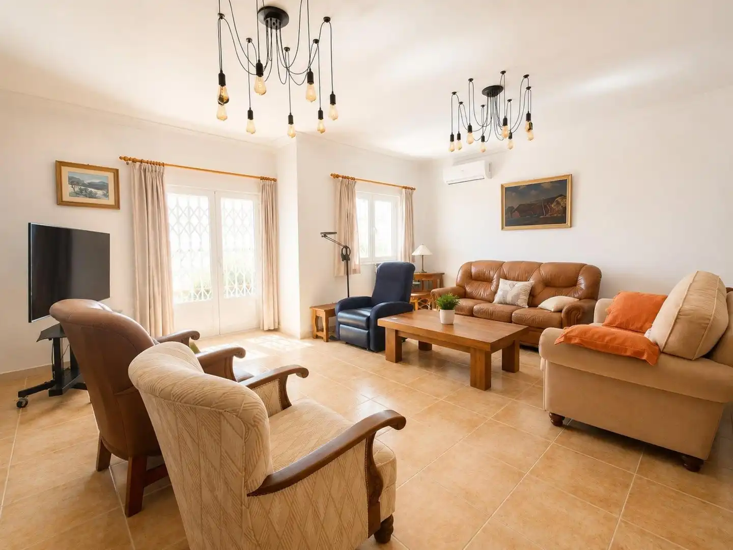 Sala de estar de Casa o chalet en venta en Mojácar con Aire acondicionado, Calefacción y Terraza