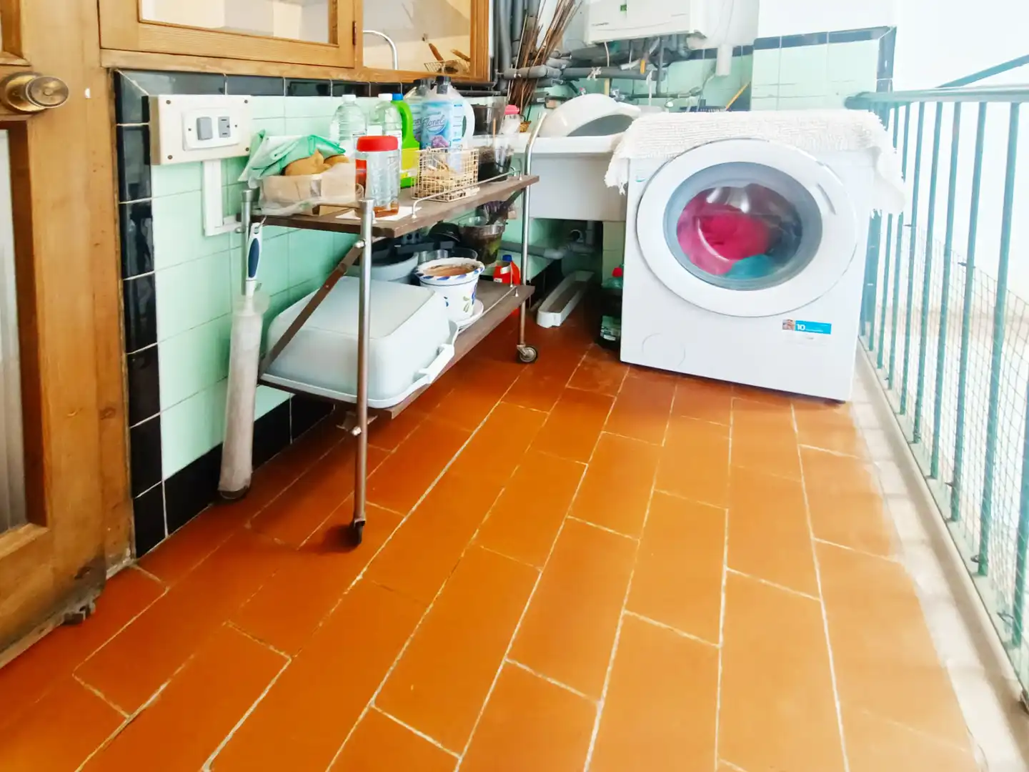 Küche von Wohnung zum Verkauf in  Palma de Mallorca mit Klimaanlage, Parkett und Abstellraum