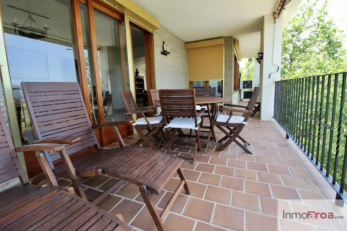 Terrasse von Haus oder Chalet zur Miete in Riba-roja de Túria mit Klimaanlage, Heizung und Privatgarten