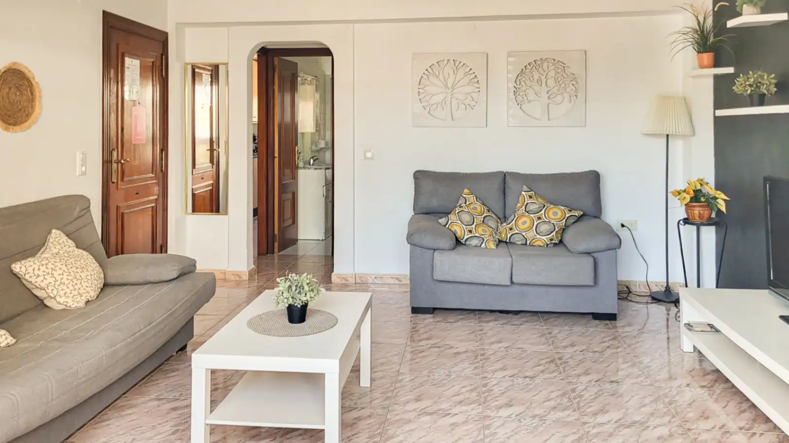 Sala de estar de Apartamento en venta en Dénia con Aire acondicionado, Calefacción y Amueblado