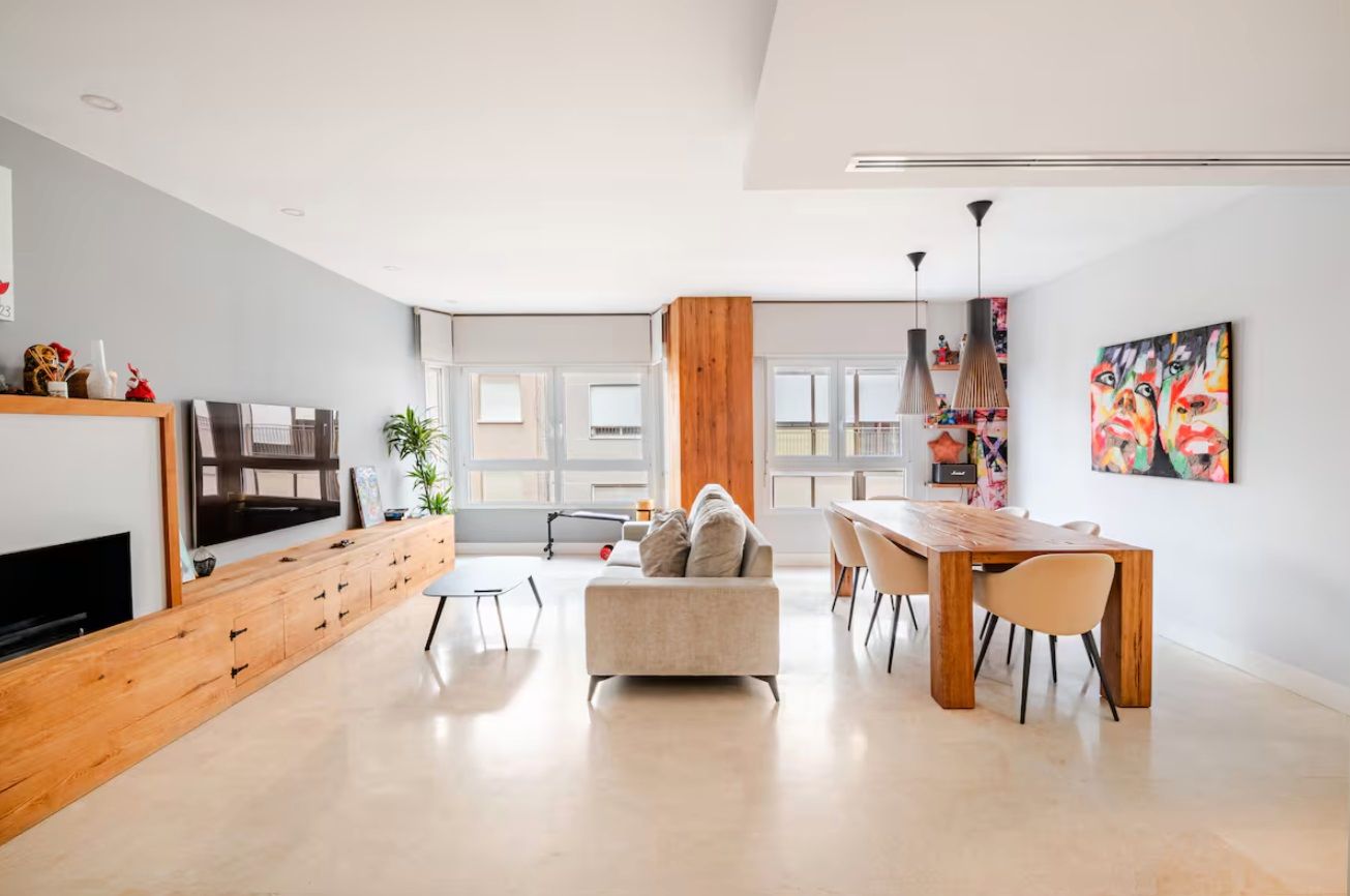 Living room of Apartment to rent in Elche / Elx  with Air Conditioner, Heating and Parquet flooring