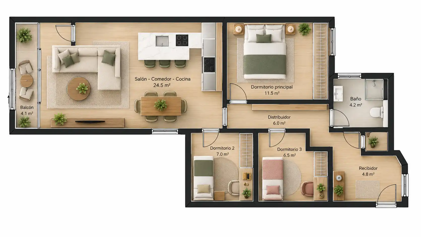 Piso con terraza en venta en Magalhães, imagen 5