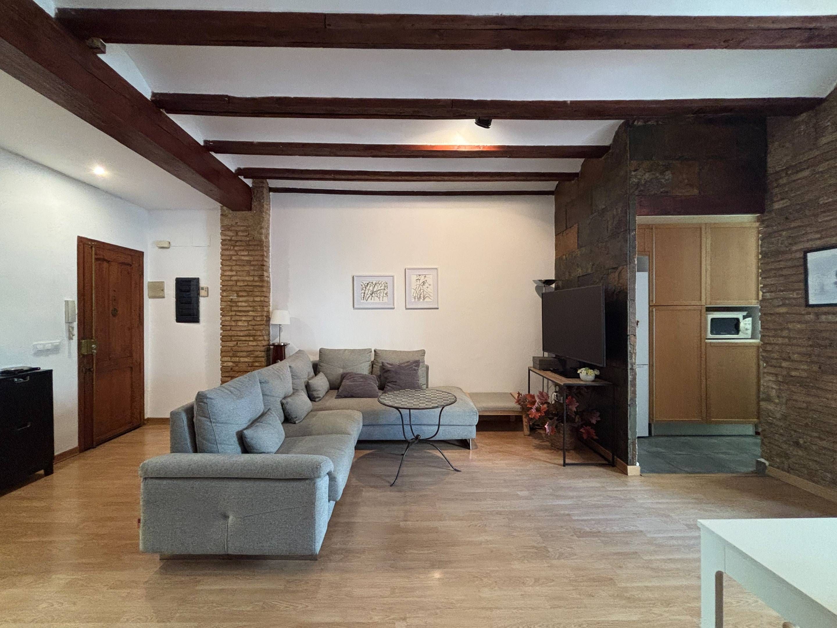 Living room of Flat for sale in  Valencia Capital  with Air Conditioner and Terrace
