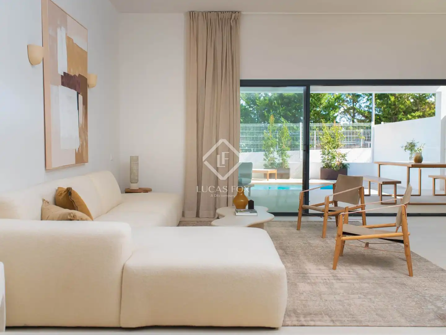 Sala d'estar de Casa o xalet en venda en Sant Josep de sa Talaia amb Aire condicionat, Jardí privat i Terrassa