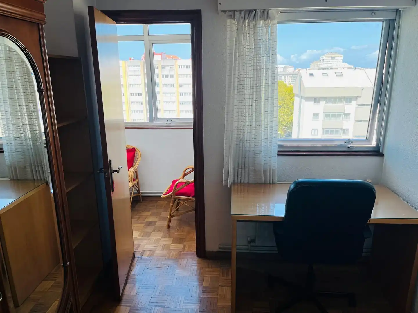 Bedroom of Flat for rent in A Coruña Capital   with Heating, Parquet flooring and Furnished