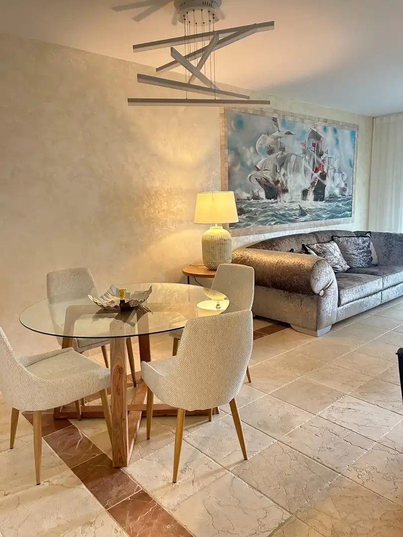Comedor de Casa adosada en venta en Estepona con Aire acondicionado, Jardín privado y Amueblado