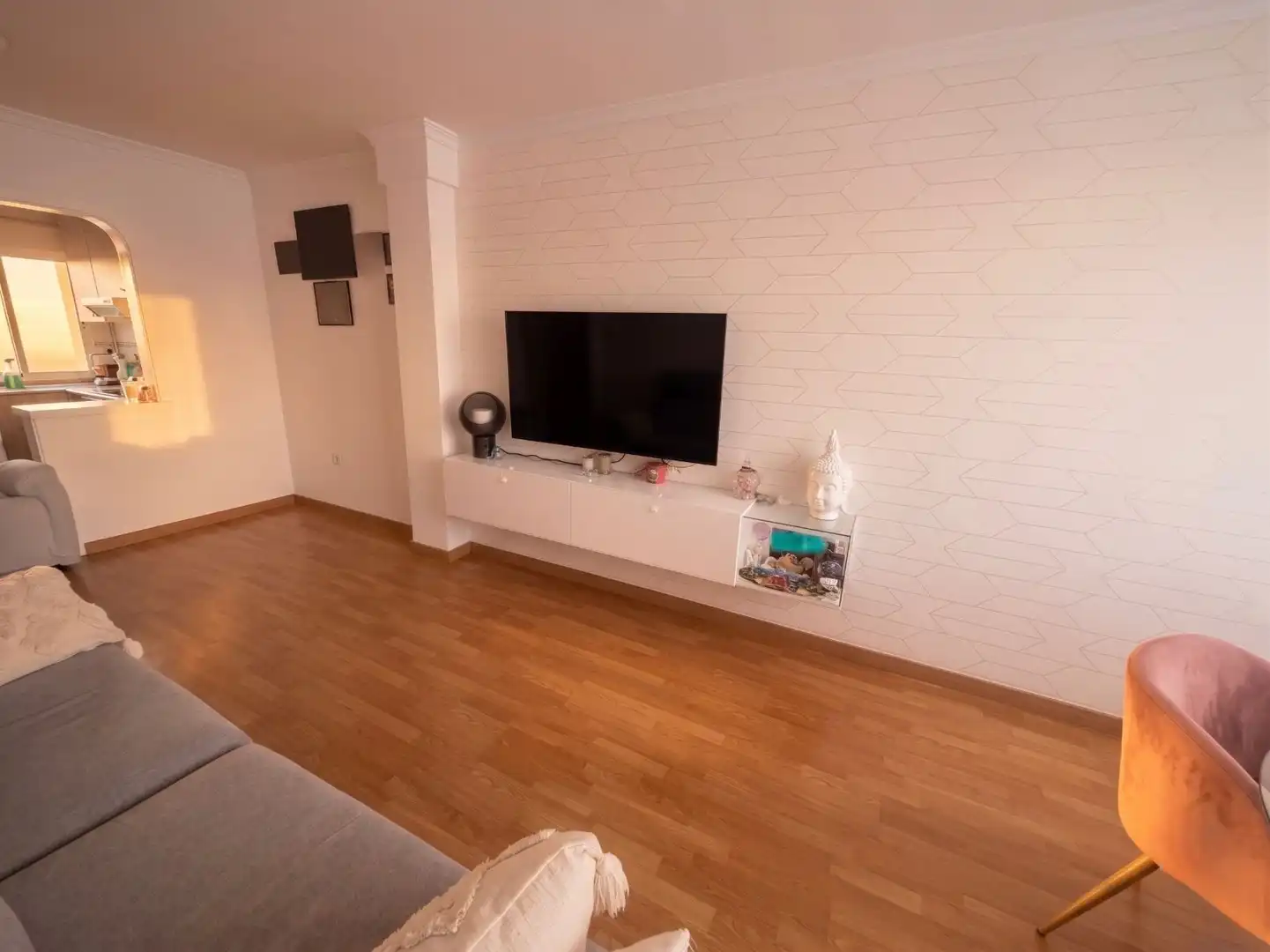Sala de estar de Apartamento de alquiler en Mazarrón con Aire acondicionado, Amueblado y Lavadora