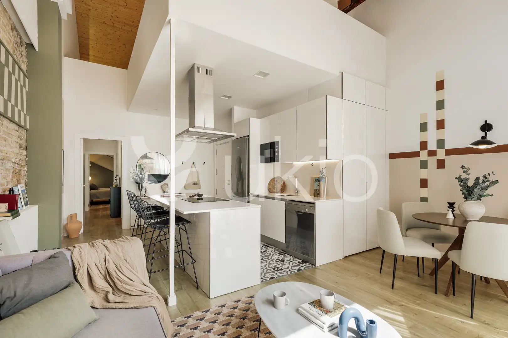 Living room of Apartments for rent in Barcelona  with Air Conditioner, Heating and Furnished