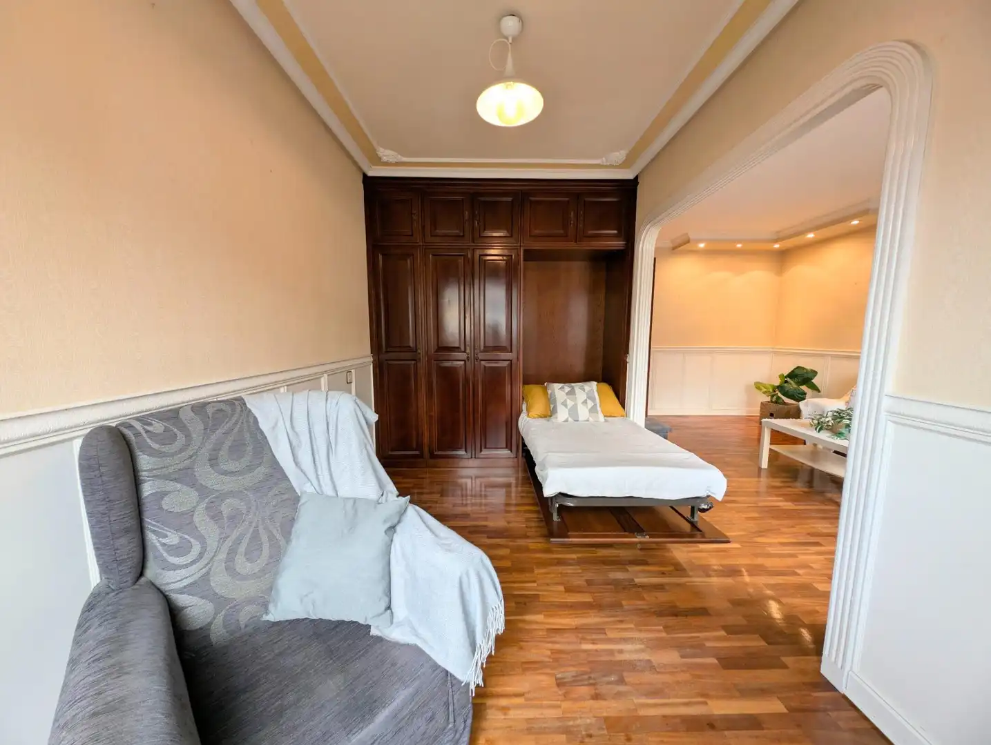 Sala de estar de Piso en venta en Mieres (Asturias) con Calefacción, Amueblado y Balcón