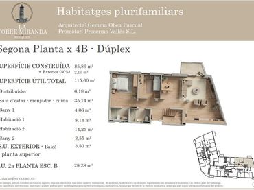 Neubau-Maisonette mit Balkon zum Verkauf in Carrer Montseny 19