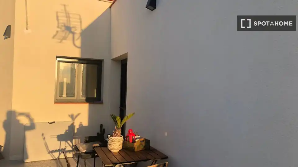 Balcony of Flat for share in Rubí  with Air Conditioner, Heating and Furnished