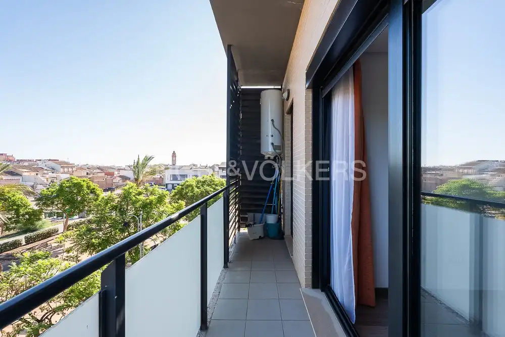 Terrassa de Apartament de lloguer en Museros amb Aire condicionat, Calefacció i Parquet