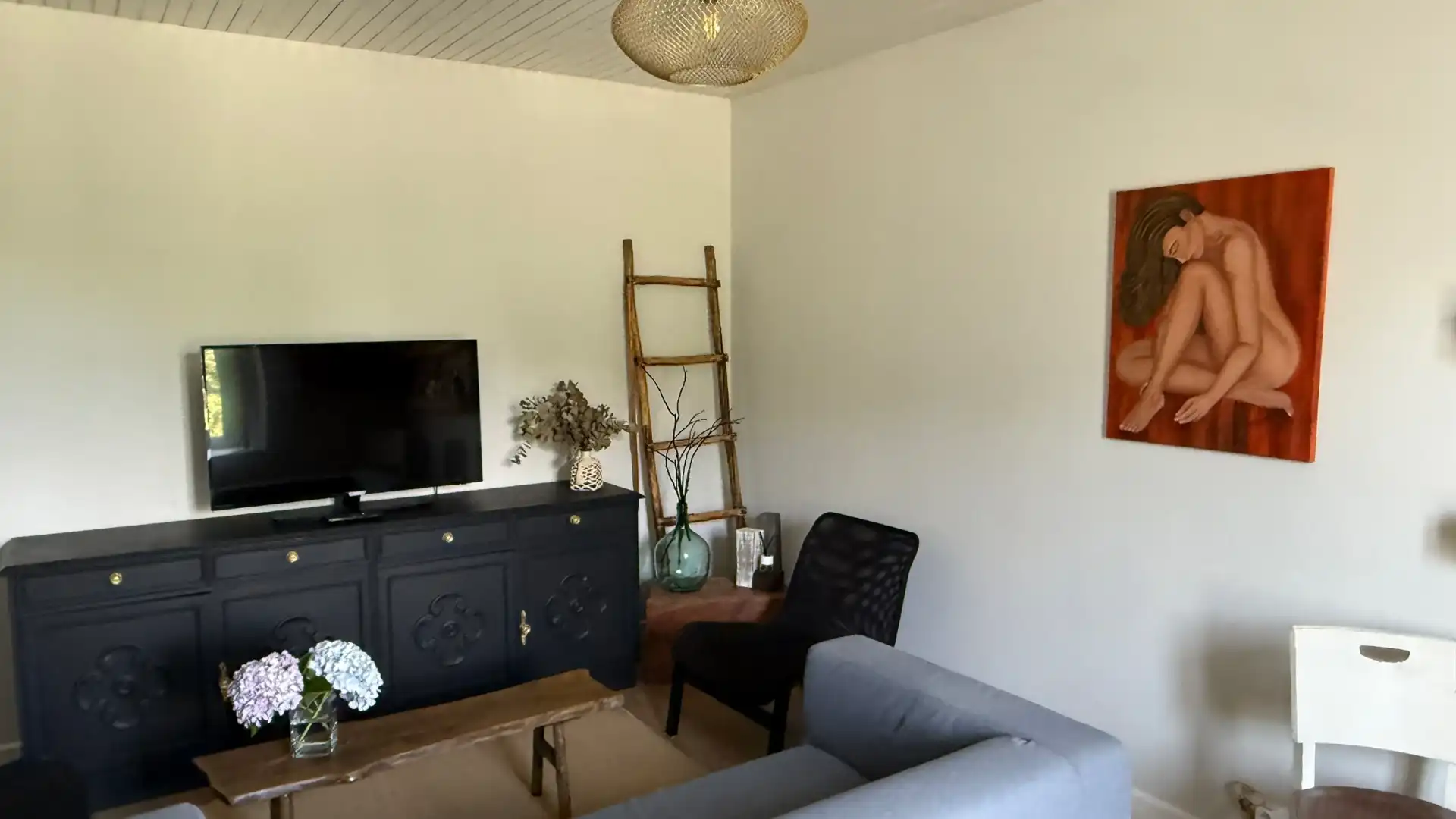 Sala de estar de Casa o chalet en venta en Cariño con Jardín privado, Amueblado y Horno