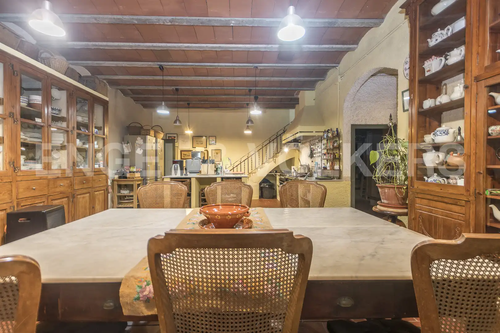 Comedor de Finca rústica en venta en Sant Cebrià de Vallalta con Calefacción, Jardín privado y Terraza