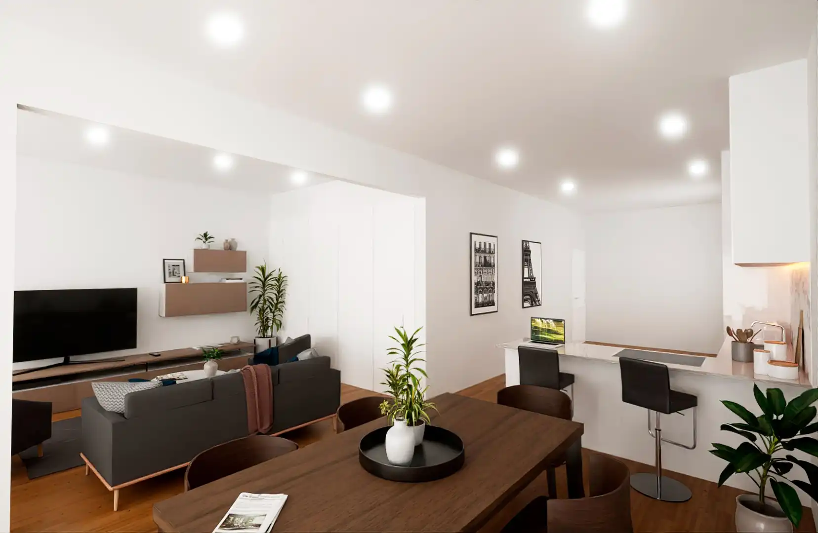 Sala de estar de Piso en venta en  Barcelona Capital con Aire acondicionado, Calefacción y Balcón