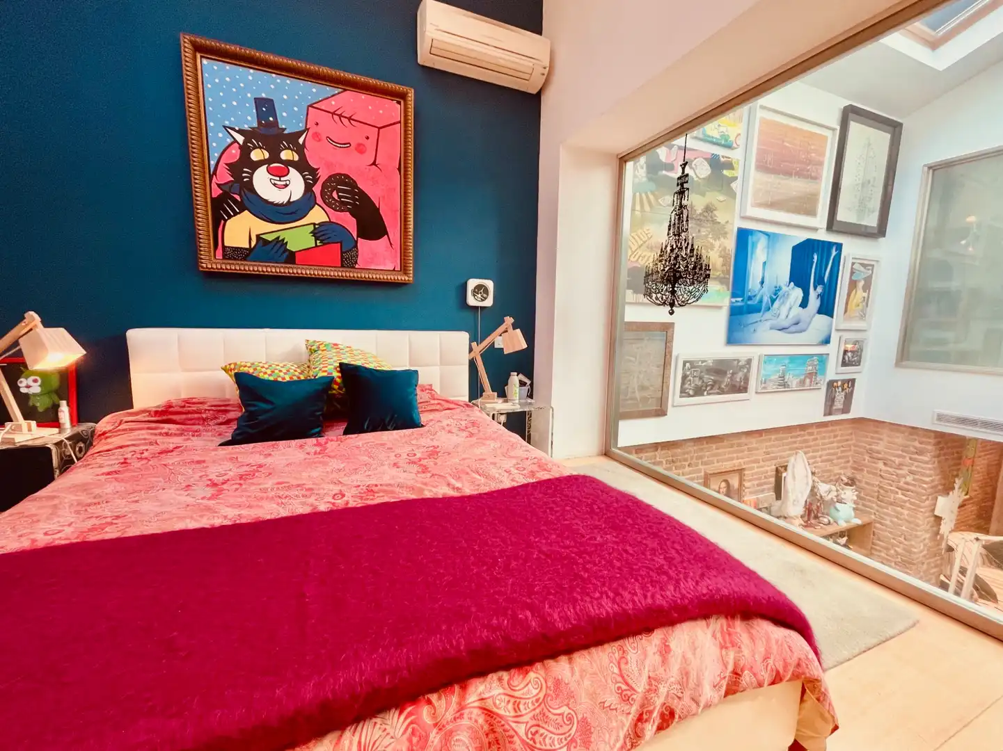 Schlafzimmer von Maisonette zur Miete in Madrid mit Klimaanlage, Heizung und Möbliert