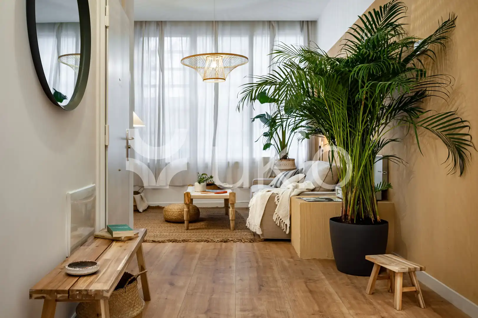 Living room of Apartments for rent in Barcelona  with Air Conditioner, Heating and Terrace