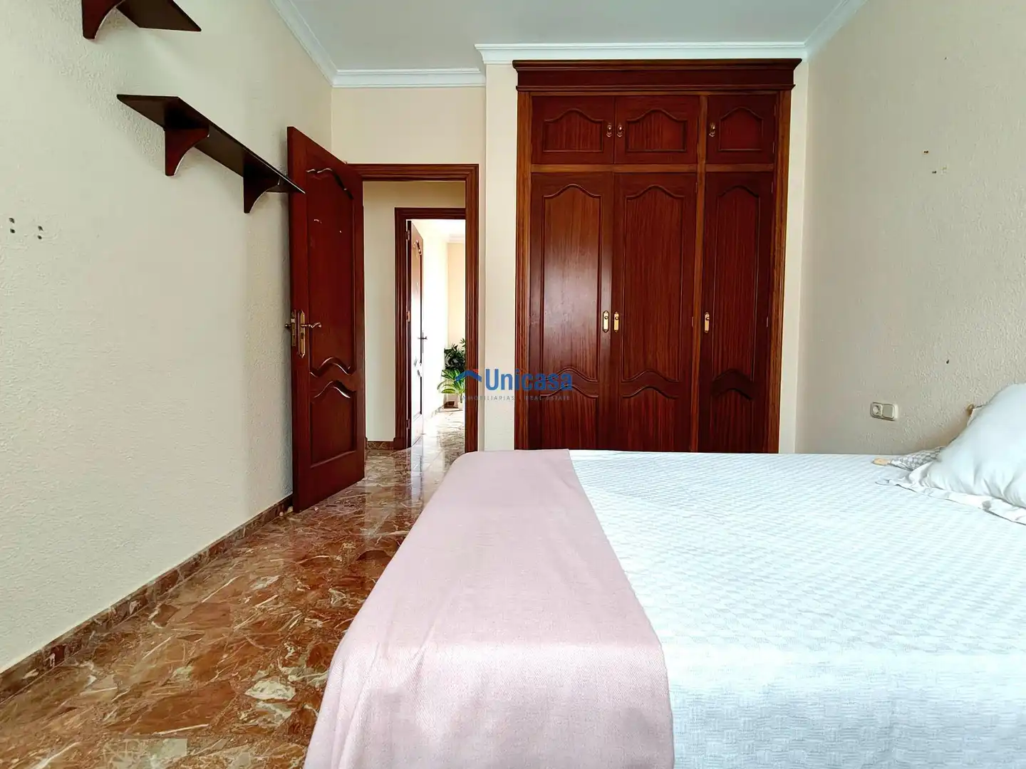Bedroom of Flat for sale in Málaga  with Air Conditioner, Terrace and Furnished