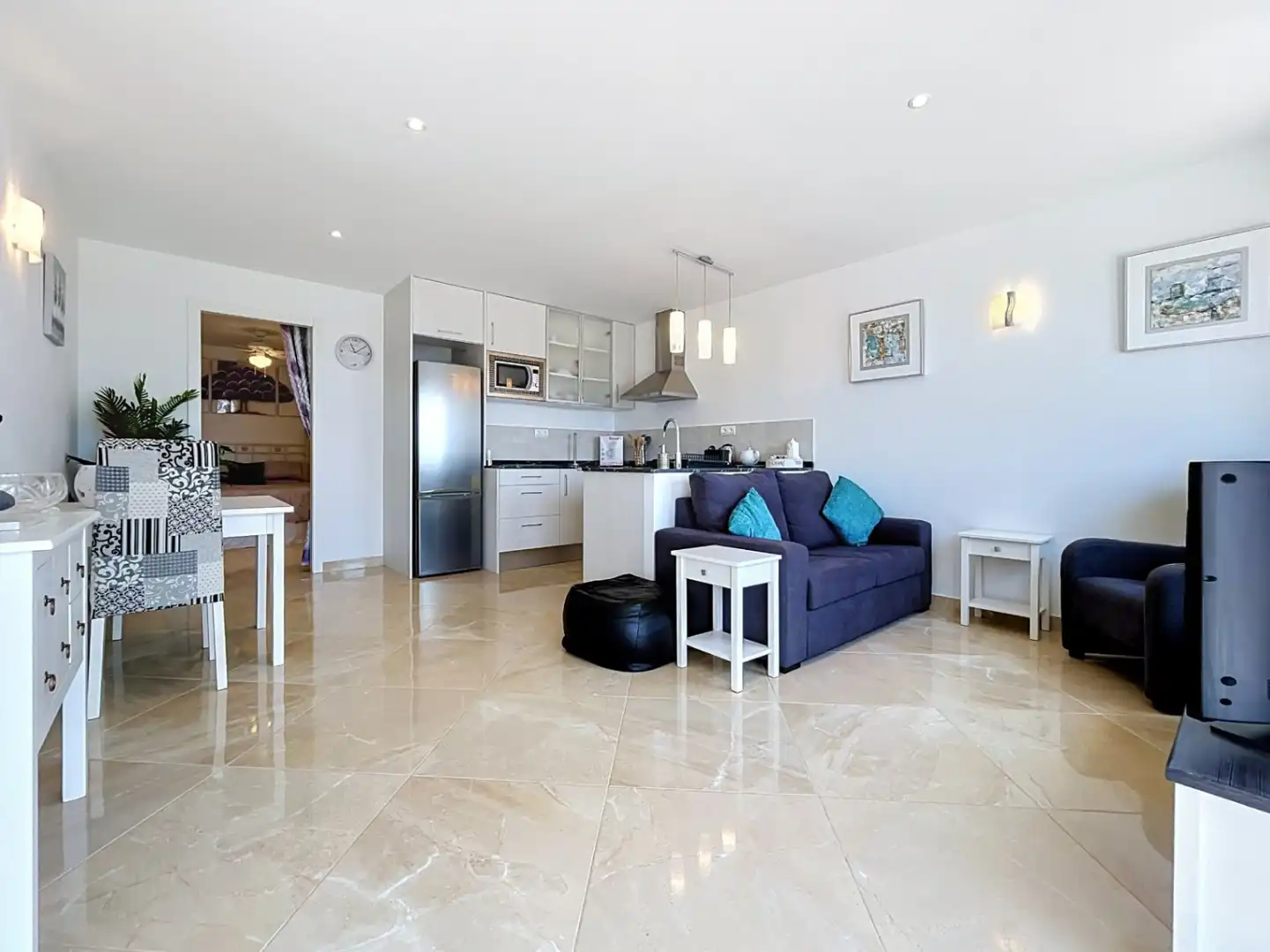 Sala d'estar de Casa o xalet en venda en Callosa d'en Sarrià amb Aire condicionat, Jardí privat i Terrassa
